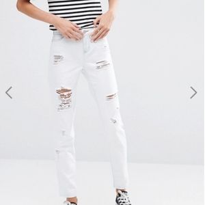 Dittos Ripped White Jeans